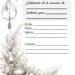 Invitación comunión elegante